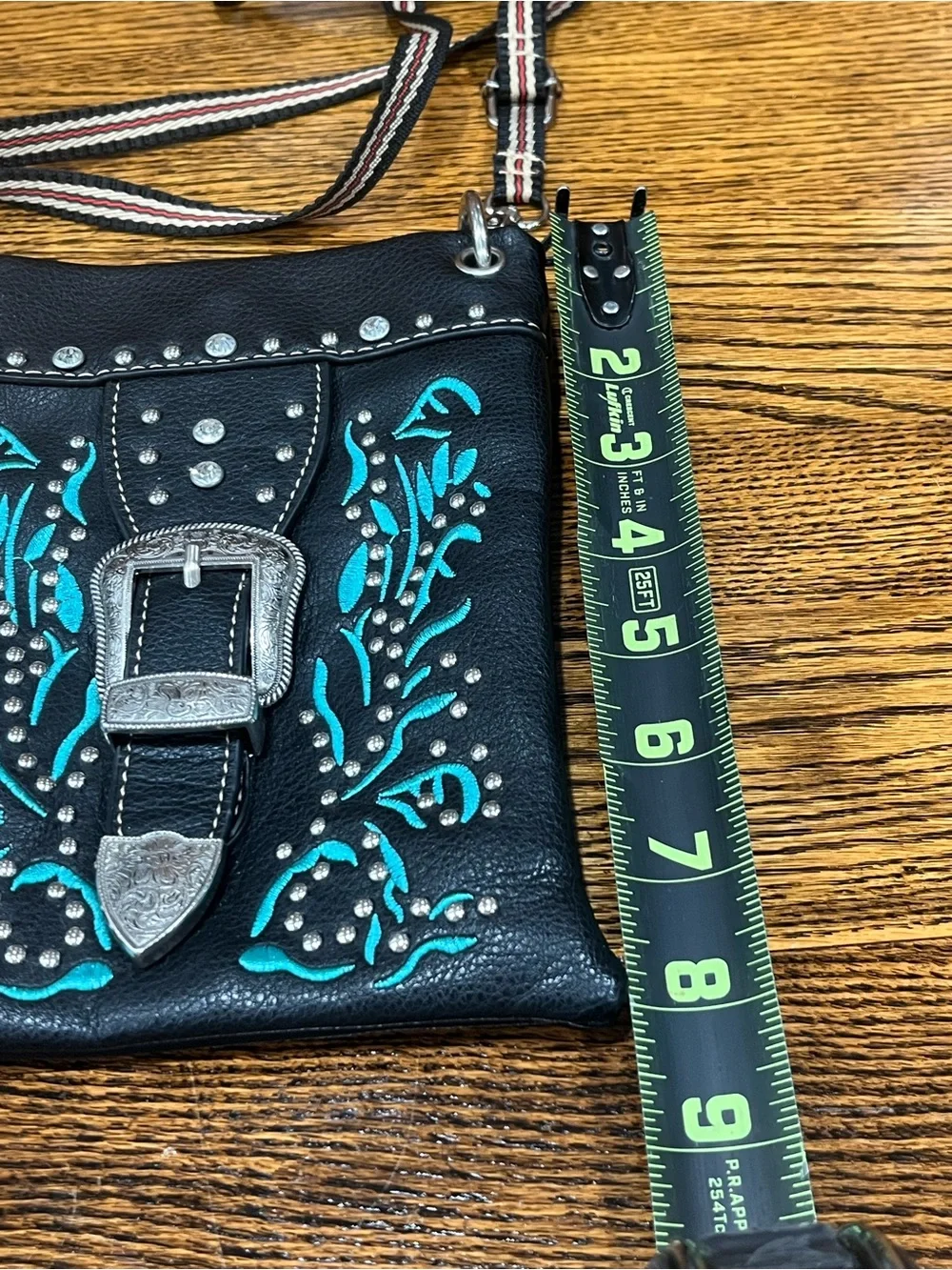 American Bling Western Crossbody Purse - Rodeo Turquoise Festival Country